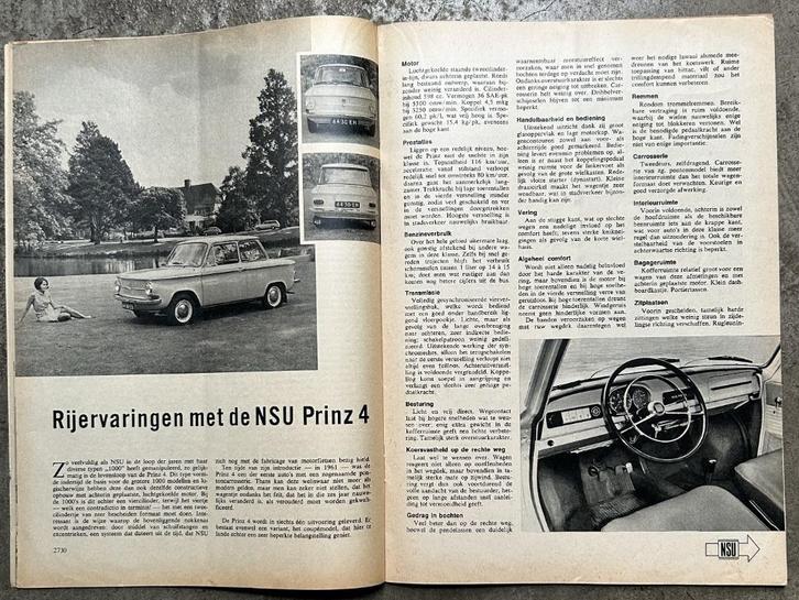 NSU Prinz4 test in Autokampioen 1967, Boeken, Auto's | Folders en Tijdschriften, Gelezen, Overige merken, Ophalen of Verzenden
