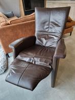 Echte leren relaxfauteuil, Ophalen of Verzenden, Zo goed als nieuw