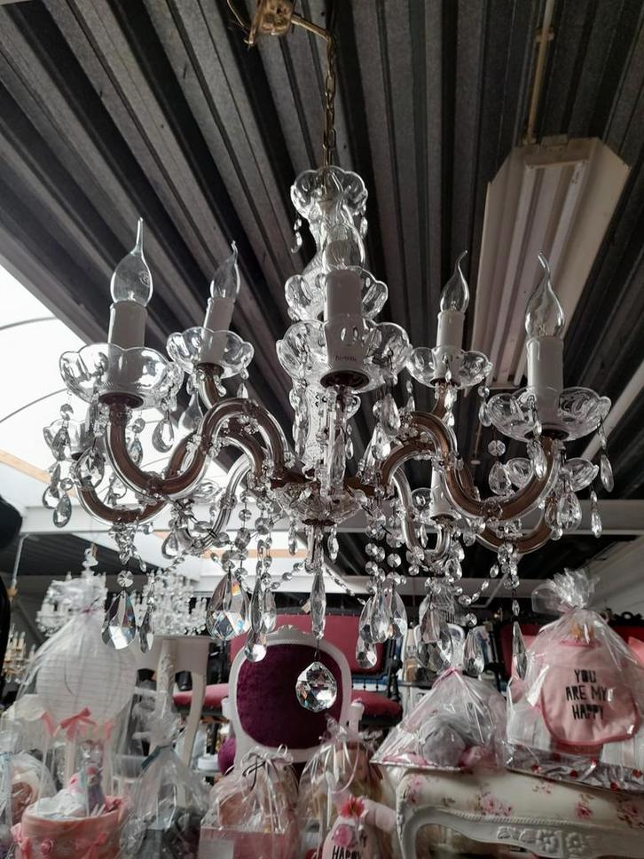ADV 27 Kristallen kroon luchter, Huis en Inrichting, Lampen | Kroonluchters, Zo goed als nieuw, Ophalen of Verzenden