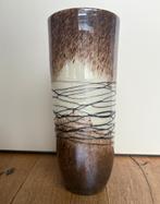 Glazen vaas, siervaas, glaskunst, vintage, 34 h 10 doorsnee, Ophalen, Overige kleuren, Minder dan 50 cm, Glas