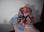 baby pop met autozitje + tasje  is tevens buikdrager, Ophalen of Verzenden, Babypop