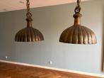 2 grote hanglampen metaal, Huis en Inrichting, Lampen | Hanglampen, Ophalen, Zo goed als nieuw, Metaal, 50 tot 75 cm
