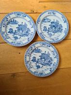 Chinese Sierborden Blauw Aardewerk - Set van 3, Ophalen of Verzenden