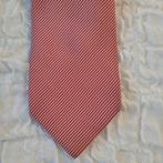 Profuomo heren stropdas 100% zijde gestrepte rood wit, Ophalen of Verzenden, Met patroon, Rood, Profuomo