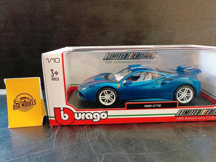 1:18 Ferrari 488 GTB 1 van 1 zeer mooi gebouwd, Hobby en Vrije tijd, Modelauto's | 1:18, Nieuw, Auto, Overige merken, Ophalen of Verzenden