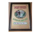 Grote spiegel Squires Dry Gin bar mancave barspiegel 92x67cm, Reclamebord, Gebruikt, Ophalen