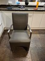6 Grijze stoelen op wieltjes, Ophalen, Gebruikt, Grijs