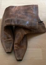 Bruine leren laarzen - maat 39 - extra comfort, Hoge laarzen, Bruin, Ophalen of Verzenden, Zo goed als nieuw