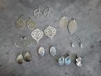 Zilverkleurige oorbellen + kettinghanger, Ophalen of Verzenden, Zo goed als nieuw, Zilver, Overige materialen