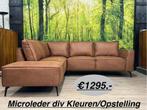 Hoekbank microleder div. kleuren/opstelling mogelijk