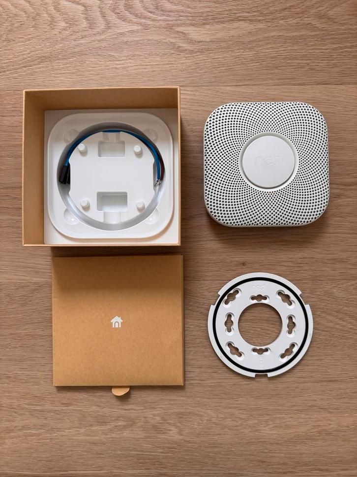Nest Protect V2 Rookmelder (Bedraad), Doe-het-zelf en Verbouw, Alarmsystemen, Zo goed als nieuw, Detector, Sensor of Melder, Rook