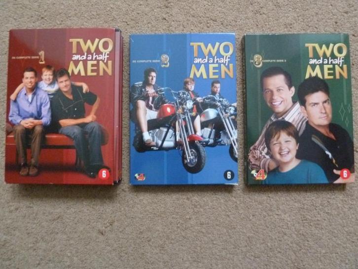 Two and a half Men de complete series 1 en 2 en 3, Cd's en Dvd's, Dvd's | Tv en Series, Zo goed als nieuw, Komedie, Alle leeftijden