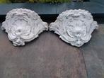 2 mooie klassieke ornamenten wit beton zgan console in huis, Ophalen of Verzenden