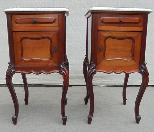 Prachtig  stel nachtkastjes nachtkastje ladekastje, Antiek en Kunst, Curiosa en Brocante, Ophalen of Verzenden