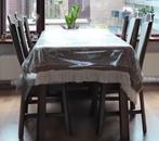 gratis af te halen donker eiken 4 pers. eethoek met stoelen, Huis en Inrichting, Tafels | Eettafels, Ophalen, Rechthoekig, Eikenhout