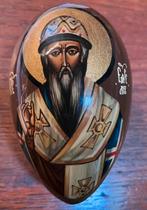 Twee Russische eieren, hout, geschilderd, gelakt., Ophalen