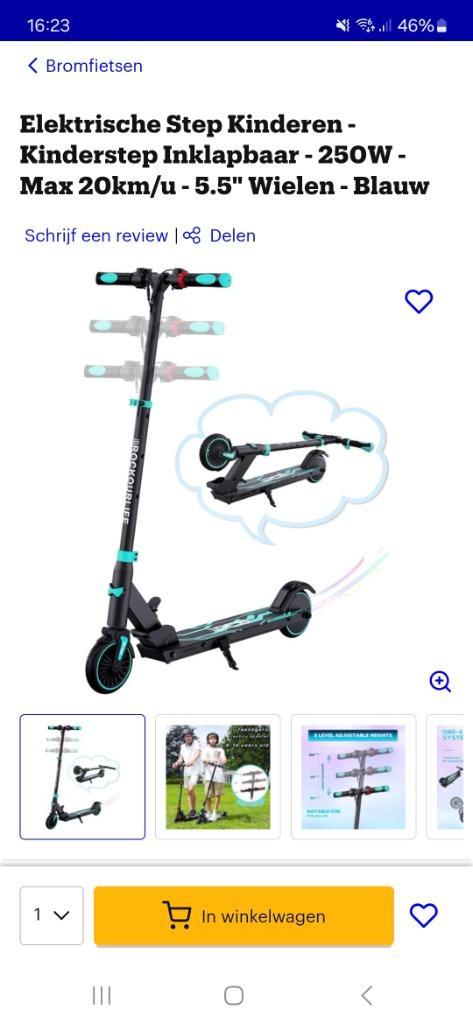 Electrische step RCB kids. 9 maande oud rijd en laad perfect, Fietsen en Brommers, Elektrische fietsen, Zo goed als nieuw, Overige merken