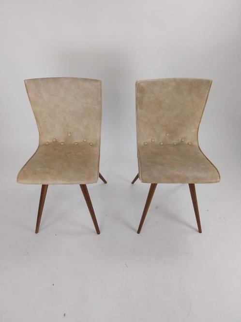 2 eetkamerstoelen van van Os Culemborg uit de jaren 1960, Huis en Inrichting, Stoelen, Zo goed als nieuw, Ophalen