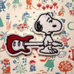 Snoopy met gitaar Opstrijkplaatje patch badge applicatie, Verzenden, Snoopy, Nieuw, Gebruiksvoorwerp