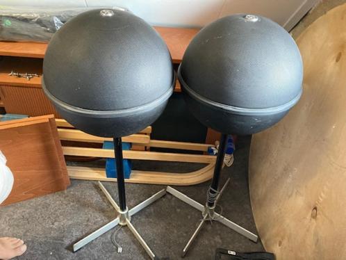 VINTAGE JVC GLOBE SYSTEM SPEAKERS, Audio, Tv en Foto, Luidsprekers, Gebruikt, Front, Rear of Stereo speakers, Minder dan 60 watt