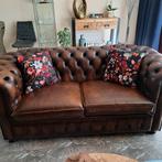 Chesterfield Antique tobacco, licht bruin, Huis en Inrichting, Banken | Bankstellen, Ophalen, Minder dan 75 cm, 150 tot 200 cm