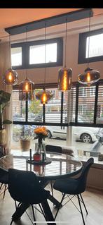 Smoke glass lamp 5 stuks als nieuw, Huis en Inrichting, Lampen | Hanglampen, Zo goed als nieuw, Ophalen