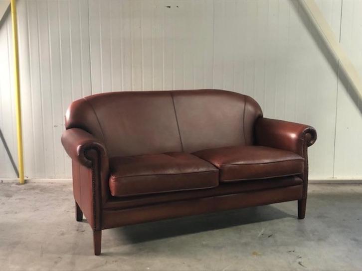 Degelijke, super afgewerkte Engelse bank, Huis en Inrichting, Fauteuils, Zo goed als nieuw, Leer, 125 cm of meer, 75 tot 100 cm