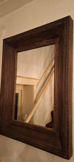 Houten Spiegel met Sierlijke Rand, Ophalen, Gebruikt, 100 tot 150 cm, 75 tot 100 cm