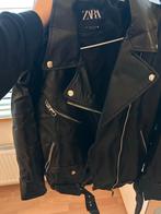 Zara Leren Jas - Maat m, Kleding | Dames, Ophalen of Verzenden, Zo goed als nieuw, Maat 36 (S), Zwart