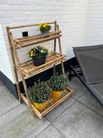 Bamboe etagère 120x80 nieuw.  Normaal €169,00, Tuin en Terras, Ophalen of Verzenden, Nieuw