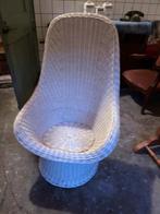 Witte Rieten Stoel, Ophalen, Gebruikt, Wit, Riet of Rotan