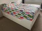 IKEA Brimnes bed met opbergruimte, Huis en Inrichting, Slaapkamer | Bedden, Ophalen, Gebruikt, Wit, Tweepersoons