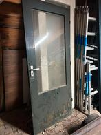 Te koop buitendeur hardhout, Doe-het-zelf en Verbouw, Deuren en Horren, Ophalen, Gebruikt, Buitendeur, 200 tot 215 cm