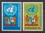 Suriname 453/4 postfris 40 jaar VN 1985, Postzegels en Munten, Postzegels | Suriname, Verzenden, Postfris