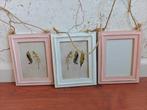 3 houten fotolijstjes, Audio, Tv en Foto, Fotografie | Fotolijsten, Ophalen of Verzenden, Zo goed als nieuw