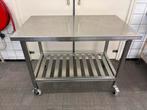 Diverse Verrijdbaar RVS werktafel  werkbank horeca catering, Doe-het-zelf en Verbouw, Werkbanken, Ophalen, Xx, Xx, 120 tot 170 cm