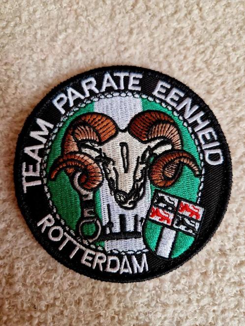Patch Politie Team Parate Eenheid Rotterdam, Verzamelen, Militaria | Algemeen, Embleem of Badge, Nederland, Ophalen of Verzenden