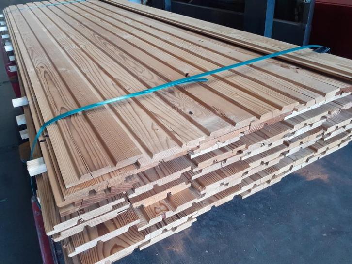 Partij 60 stuks Thermo Vuren gevelbekleding 18x128mm 20.35m2, Tuin en Terras, Palen, Balken en Planken, Planken, 250 cm of meer
