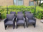 stoelen met wieltjes, Huis en Inrichting, Stoelen, Ophalen of Verzenden, Gebruikt, Blauw, Stof