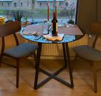 MADE Haku ronde eettafel | Ø90 cm, Ophalen, Rond, 50 tot 100 cm, Drie personen