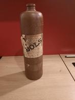 S3-OVE-0025 Aarden / stenen fles oude Bols Jenever, Verzamelen, Merken en Reclamevoorwerpen, Ophalen of Verzenden, Gebruikt, Verpakking
