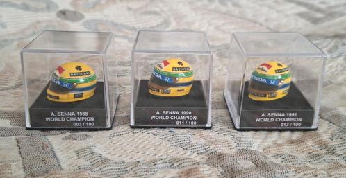 Ayrton Senna Mini helmpjes Limited Editions., Verzamelen, Automerken, Motoren en Formule 1, Zo goed als nieuw, Formule 1, Ophalen of Verzenden