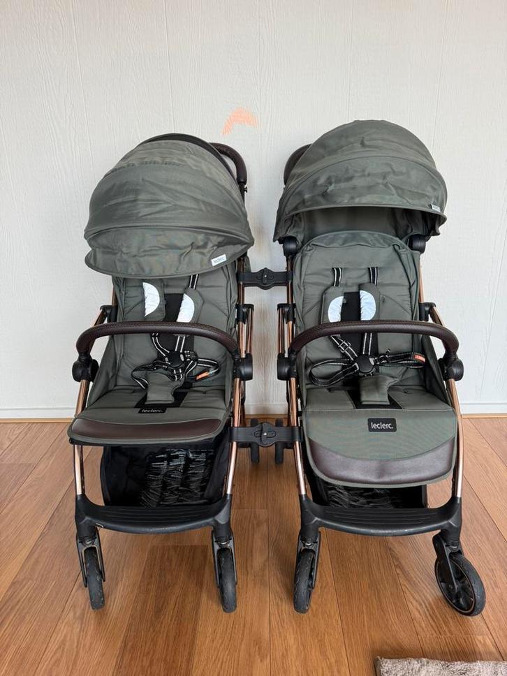 FULL SET! Duo Leclerc buggy’s als nieuw, Kinderen en Baby's, Buggy's, Zo goed als nieuw, Overige merken, Duomodel, Regenhoes, Verstelbare rugleuning