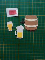 F4 Stansjes biervat met 2 bierglazen, Ophalen of Verzenden, Nieuw, Overige thema's, Overige typen