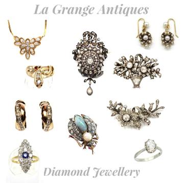 Unieke diamanten sieraden antiek vintage la grange antiques. beschikbaar voor biedingen