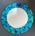 💐SPIEGEL IKEA TRANBY MOZAÏEK BLAUW-GROEN, Ophalen, Rond, Zo goed als nieuw, Minder dan 100 cm
