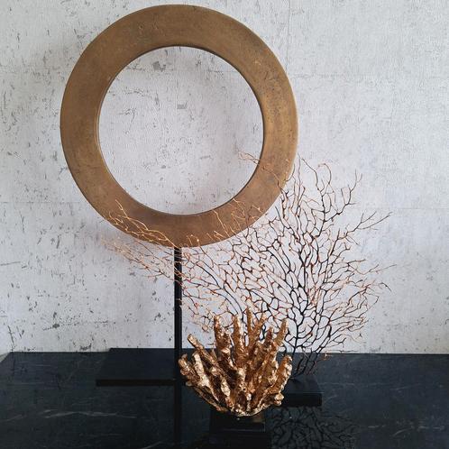 Gek op goud? Ring ornament faux koraal en zeegras| vakkenkas, Huis en Inrichting, Woonaccessoires | Overige, Nieuw, Ophalen of Verzenden