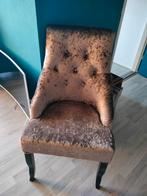 Retro velvet fauteuil (1 stuks), Ophalen, Zo goed als nieuw, 75 tot 100 cm, 50 tot 75 cm