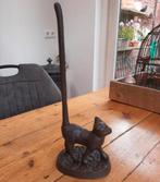 Gietijzeren WC Rolhouder Poes, Antiek en Kunst, Ophalen of Verzenden