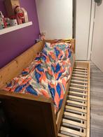 Onbehandeld steigerhouten bed, Huis en Inrichting, Slaapkamer | Bedden, Ophalen, Gebruikt, Eenpersoons, Steigerhout